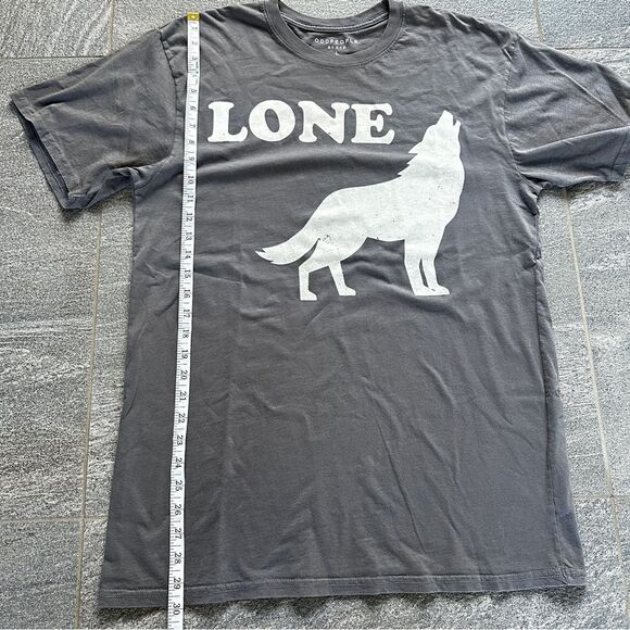 NWOT Lone Wolf Recycled Karma x ODDPEOPLE Graphic Unisex Tee Shirt Grey Large - Picture 12 of 13